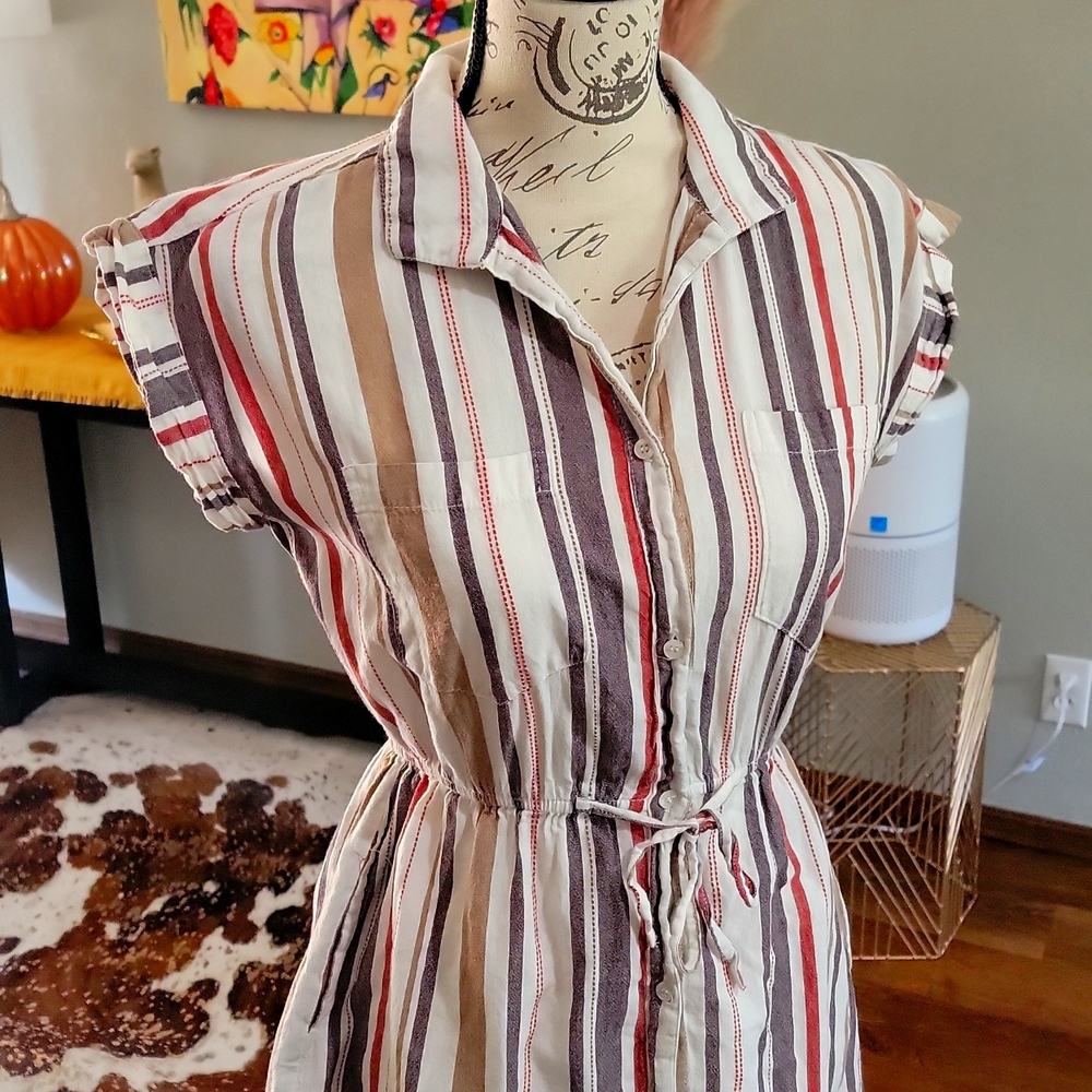 Stripped, Collar Dress